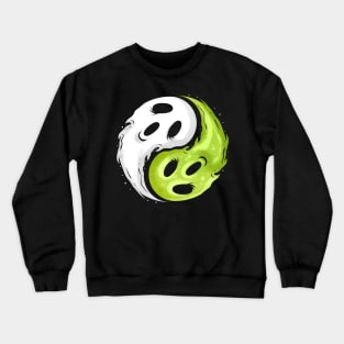 Spirit And Ghost Form Yin And Yang Sign Halloween Crewneck Sweatshirt